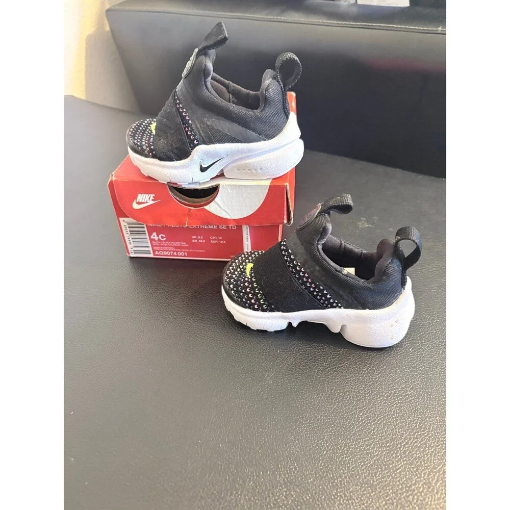 Nike Presto Toddler Black Rainbow Shoes Size 4C